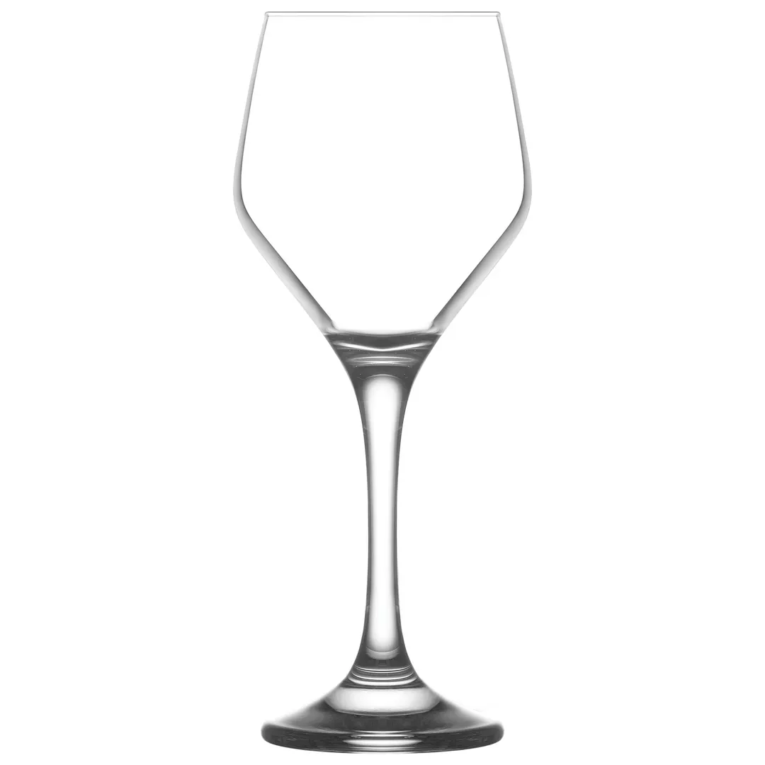LAV HORECA NIC533 Wine Glass, 11 1/8" oz, 8 1/8" Height, Stemmed Base, Lime Glass, Rim - 6/Case