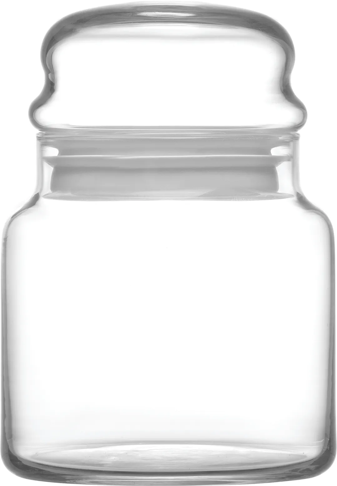 LAV HORECA PHU063 PK0002 Phuket Jar 21.5 oz (1‑2 Qt) Clear Glass Container White Lid - 6/Case