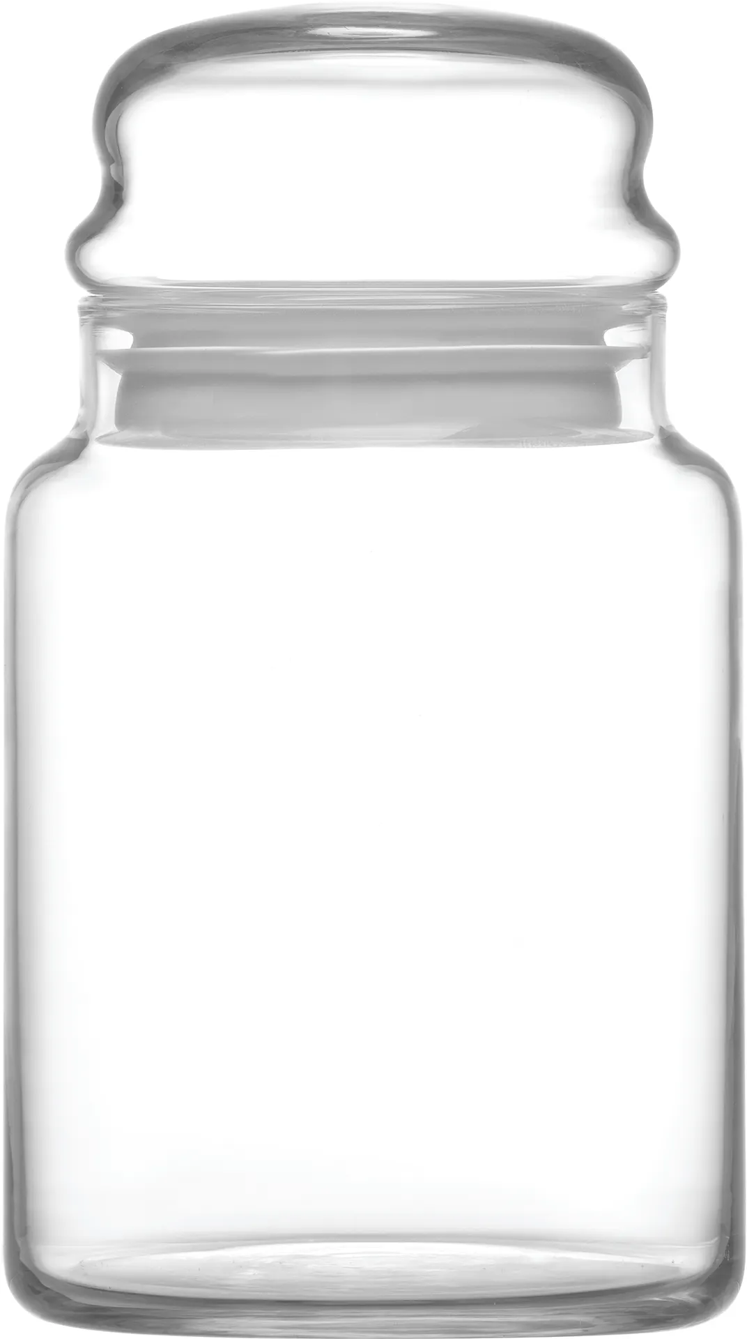 LAV HORECA PHU090 PK0002 Phuket Jar, 30 3/8 oz (1‑2 Qt) Glass Container with White Lid - 6/Case