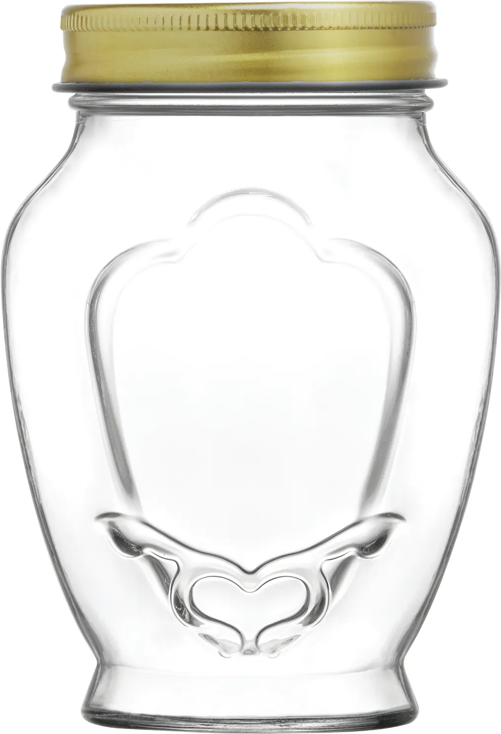 LAV HORECA PRG037 K02 - Prague Jar 14 oz (1‑2 Qt) Round Clear Glass Container with Lid - 12/Case
