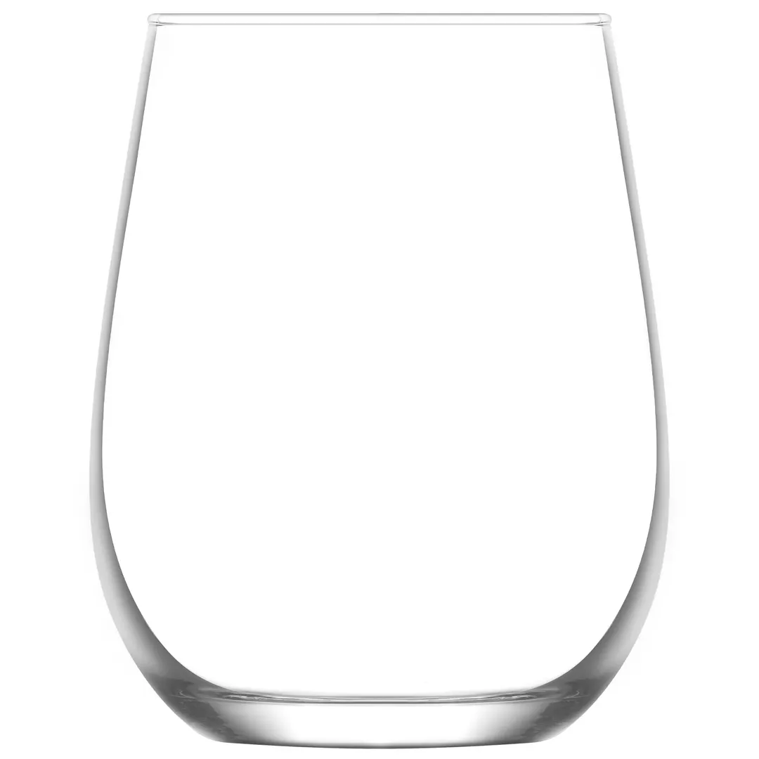 LAV HORECA PRS336 - Stemless Wine Glass, 12.1 oz, 3 ¾" H, 2½" Rim, Soda Lime Glass - 12/Case