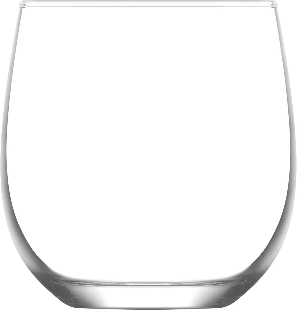LAV HORECA PRS342 Whiskey Glass, 14 oz, Height 3 5/8", Rim Ø 3 1/8", Lime Glass, Fine Rim - 12/Case