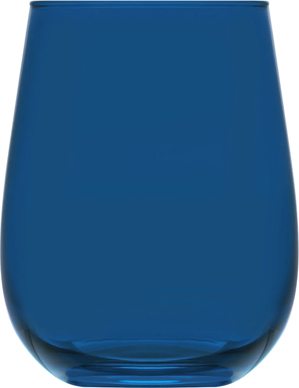 LAV HORECA PRS347 PFTCL0534-1 Stemless Wine Glass, 16 oz, 4 3/8" H, Soda Lime Glass, Blue - 12/Case