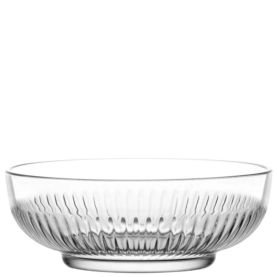 LAV HORECA TOK217 - Clear Round Glass Serving Bowl 5‑7" (6¾" Ø) 29.75 oz Soda Lime, 4/Case