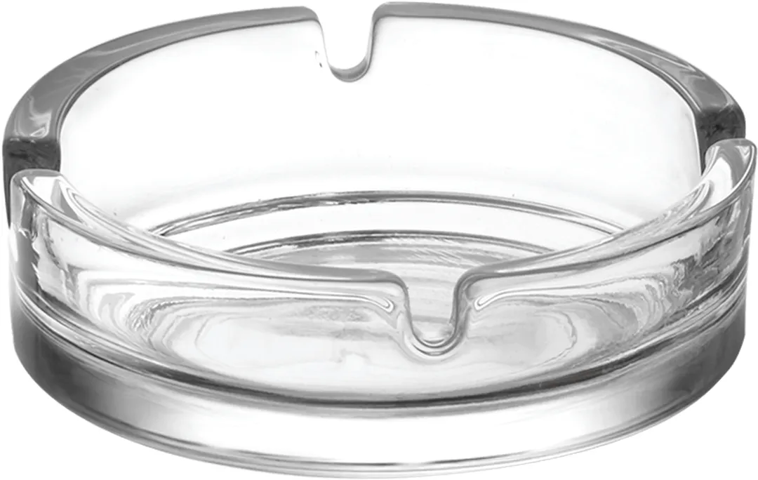 LAV HORECA VIL210 - Round 4" Ashtray, Soda Lime Glass, White Finish, 12/Case