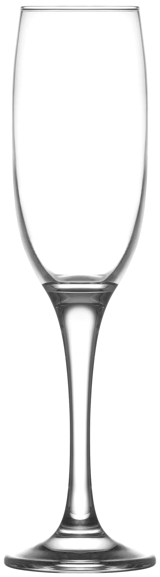 LAV HORECA VNI522 - 7.5 oz Champagne Flute Glass, 9" Height, Soda Lime Glass - 12/Case