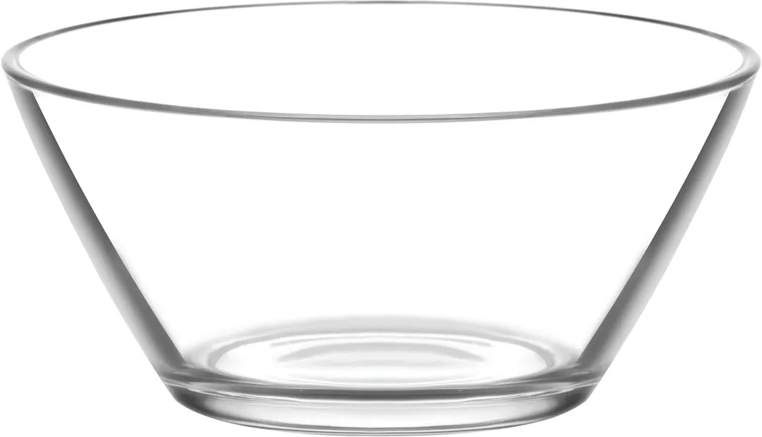 LAV HORECA WRS210 - Clear Round Glass Serving Bowl, 7.25 oz (H 1 7/8" Ø 4 1/8"), Soda Lime, 12/Case