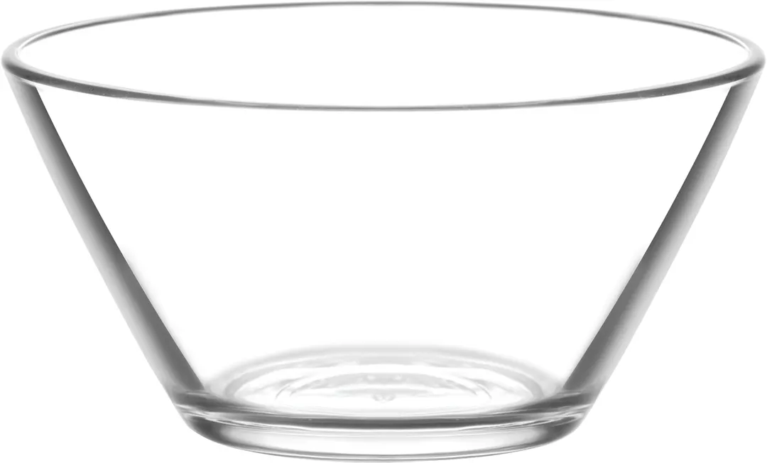 LAV HORECA WRS212 - Clear Round Glass Bowl, 2"-4" Size, 11.5 oz Capacity, Soda Lime, 12/Case