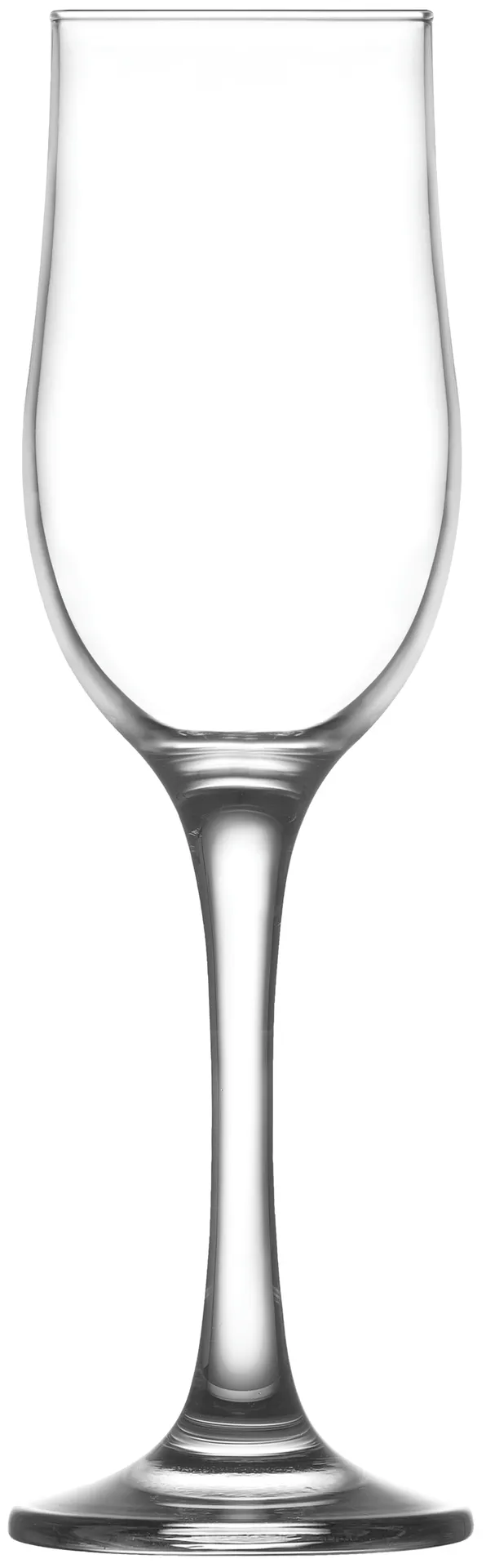 LAV HORECA ZGR519 Zagreb Champagne Flute Glass, 6.5 oz, Height 8 1/8", Rim Ø 2 1/8" - 12/Case