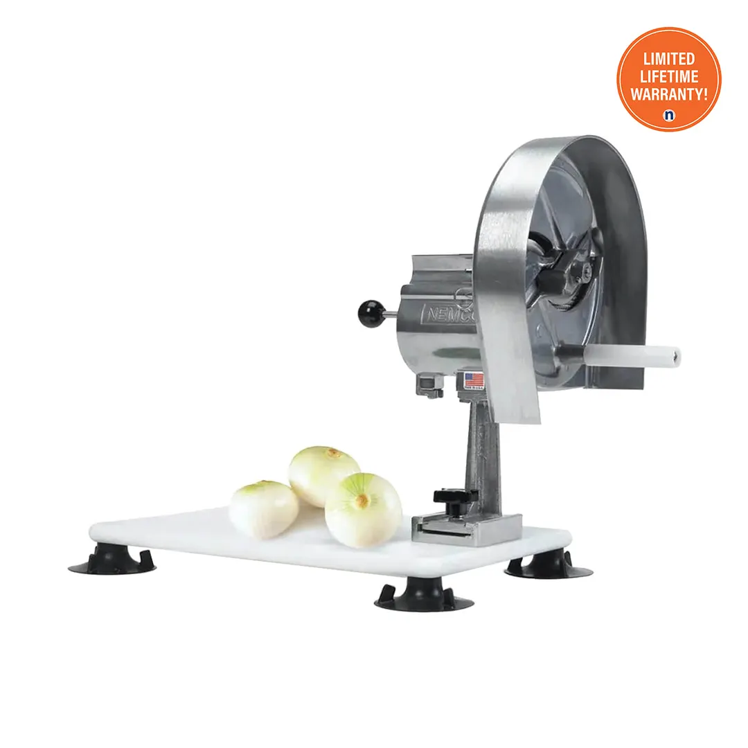 Nemco 55200AN-8 EasySlicer, 1/4" Fixed Cut, 12.5" Width, Stainless Blade, Cast Aluminum, Fruit/Vegetable Slicer