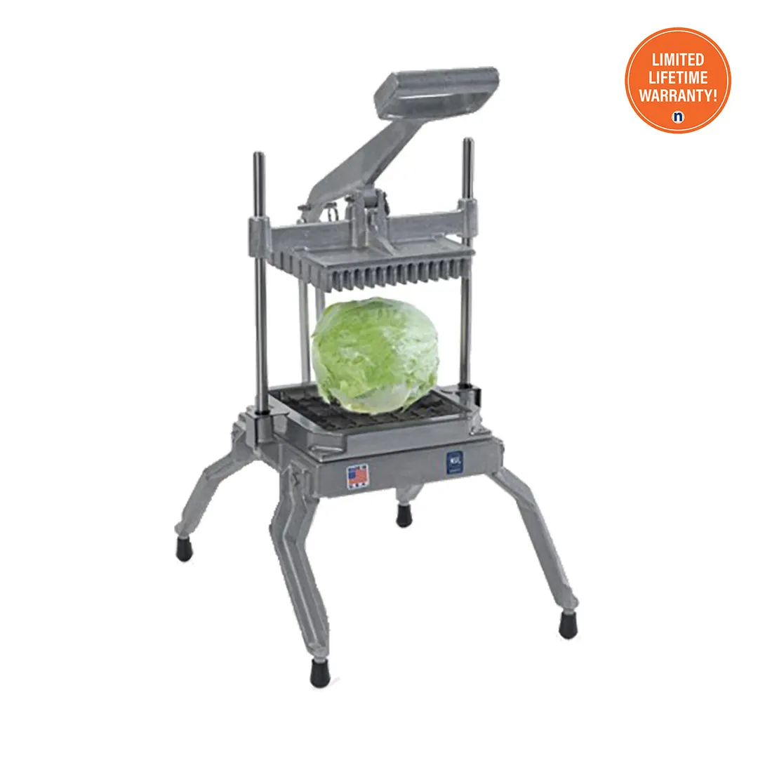 Nemco 55650-4 Manual 2"x2" Square LettuceKutter – Scalloped Blades, Replaceable, Alu Legs, No-Slip Feet, Lock