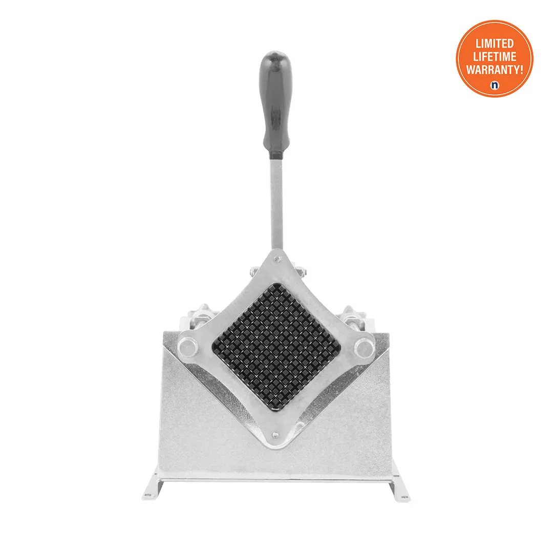 Nemco 56450A-3 1/2" Square Cut Countertop French Fry Cutter, Aluminum Body, 300-Series Stainless Blades, Block