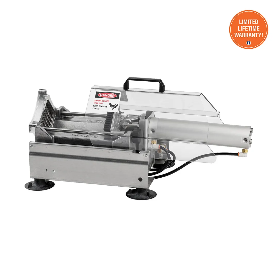 Nemco 56455-1 Airmatic FryKutter 1/4" Cut Air-Powered, 720/hr, Al/St, Countertop/Wall, Clear Guard, Soft Veg