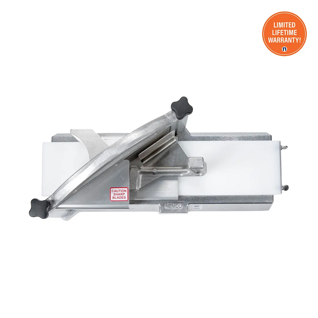 Nemco 56600-1 Manual Easy Tomato Slicer II, 3/16" slice, straight blade, 7.5" width, aluminum construction