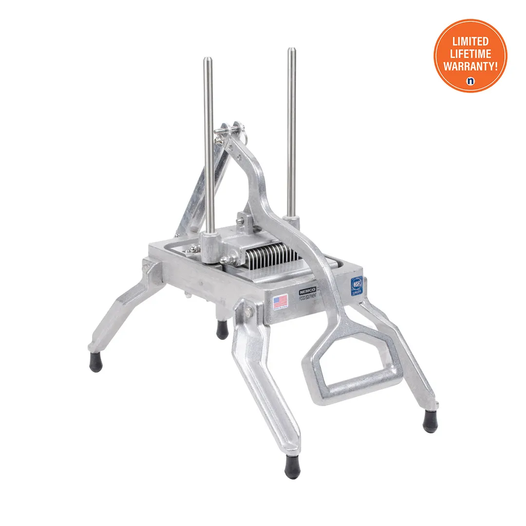 Nemco 56750-2 Easy Onion Slicer II – 1/4" Slice, 4" Onion Capacity, Top-Down Drive, Aluminum & Stainless Steel