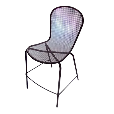 Plantation Prestige 2040300-02 - Stackable Bar Stool, Armless Mesh Back & Seat, Steel Frame, E‑Coated Finish
