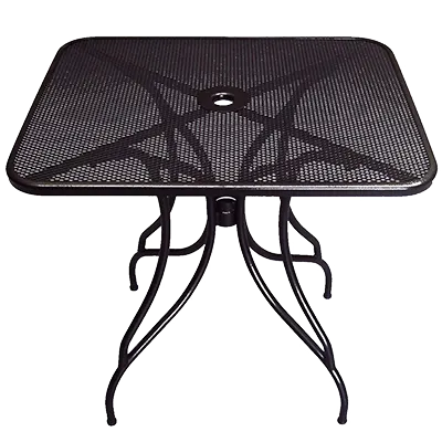 Plantation Prestige 2203030-01 Metal Table Top, 30" x 30" Square Micromesh Surface, 16‑Gauge Steel, Powder‑Coated Finish, Umbrella Hole, Indoor/Outdoor Use