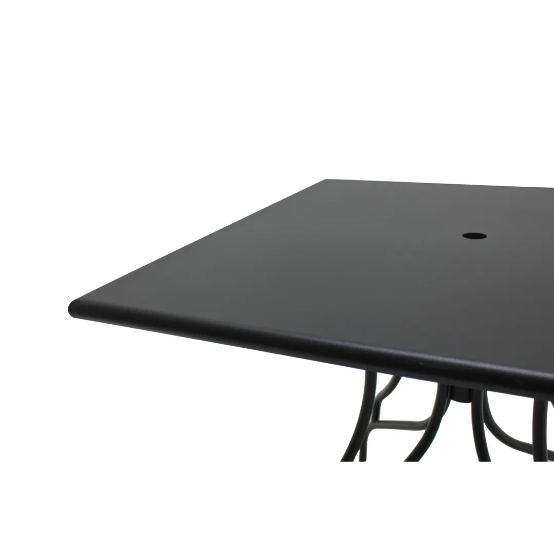 Plantation Prestige 2213030-01 Metal Table Top, 30" x 30" Square, 16‑Gauge Steel, Powder‑Coated, Umbrella Hole