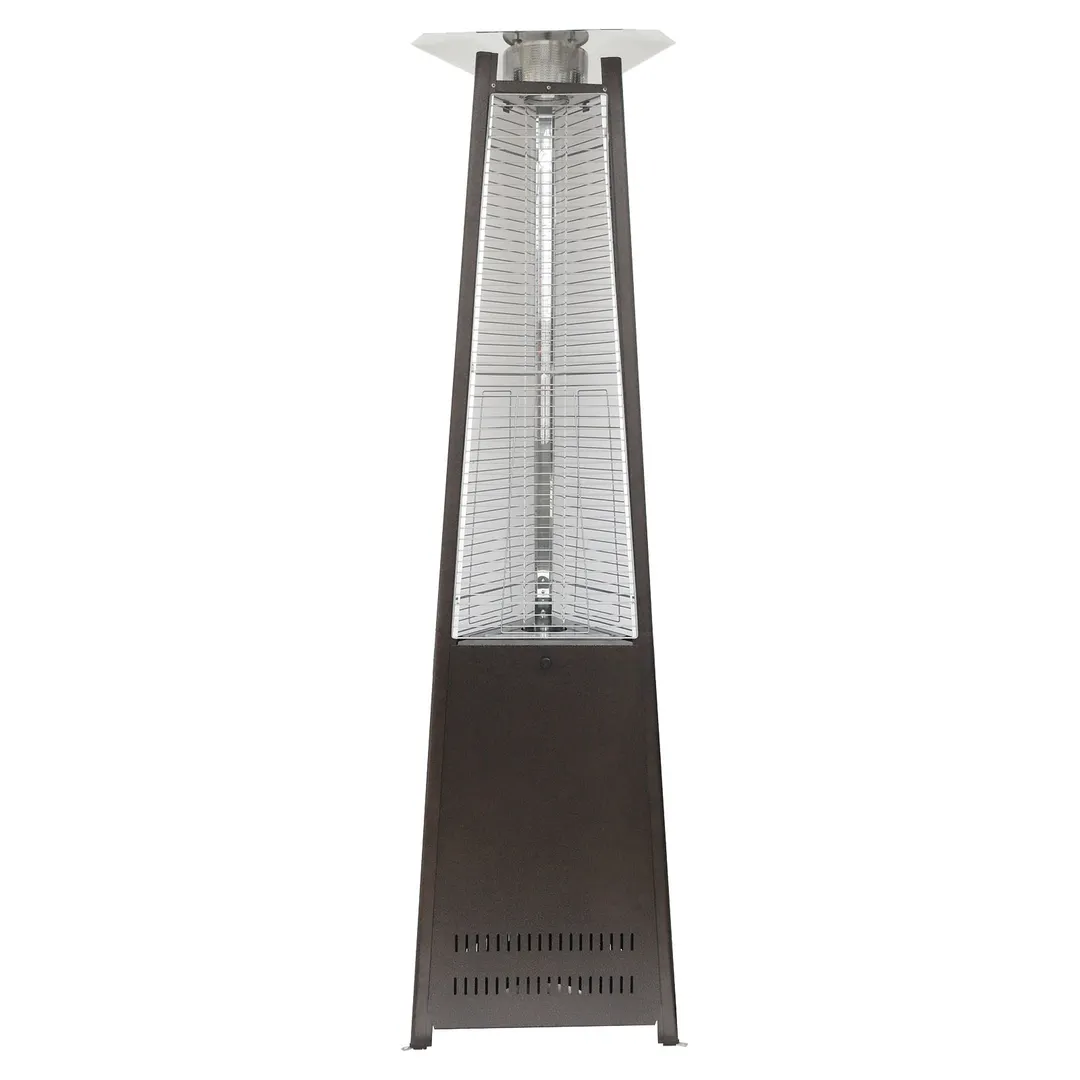 Plantation Prestige 2222-01 Pyramid Outdoor Heater, 96" Height, Bronze, 42,000 BTU Propane, Shut‑off Valve