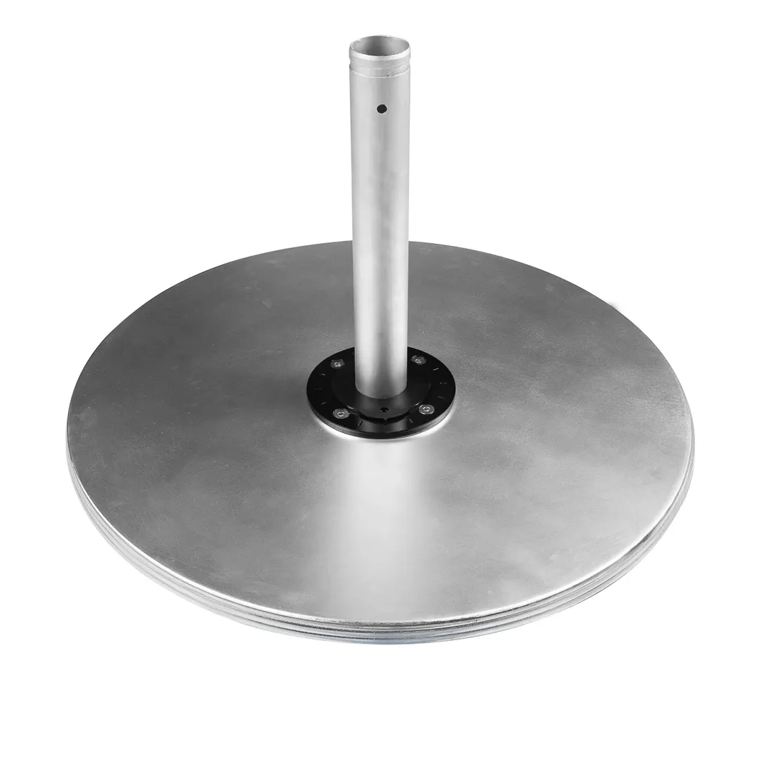 Plantation Prestige 2235550-0170 Edison Umbrella Base, 40" Dia, 555 lbs, Base Ring, Galvanized Steel Plates