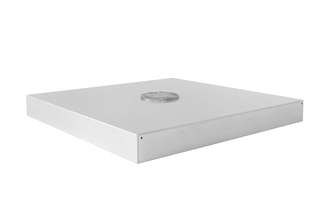 Plantation Prestige 2239821-01 Umbrella Base, 45" x 45" x 5", 550 lb., Galvanized Steel Box with Concrete Pavers, Silver Finish for Edison Cantilevers