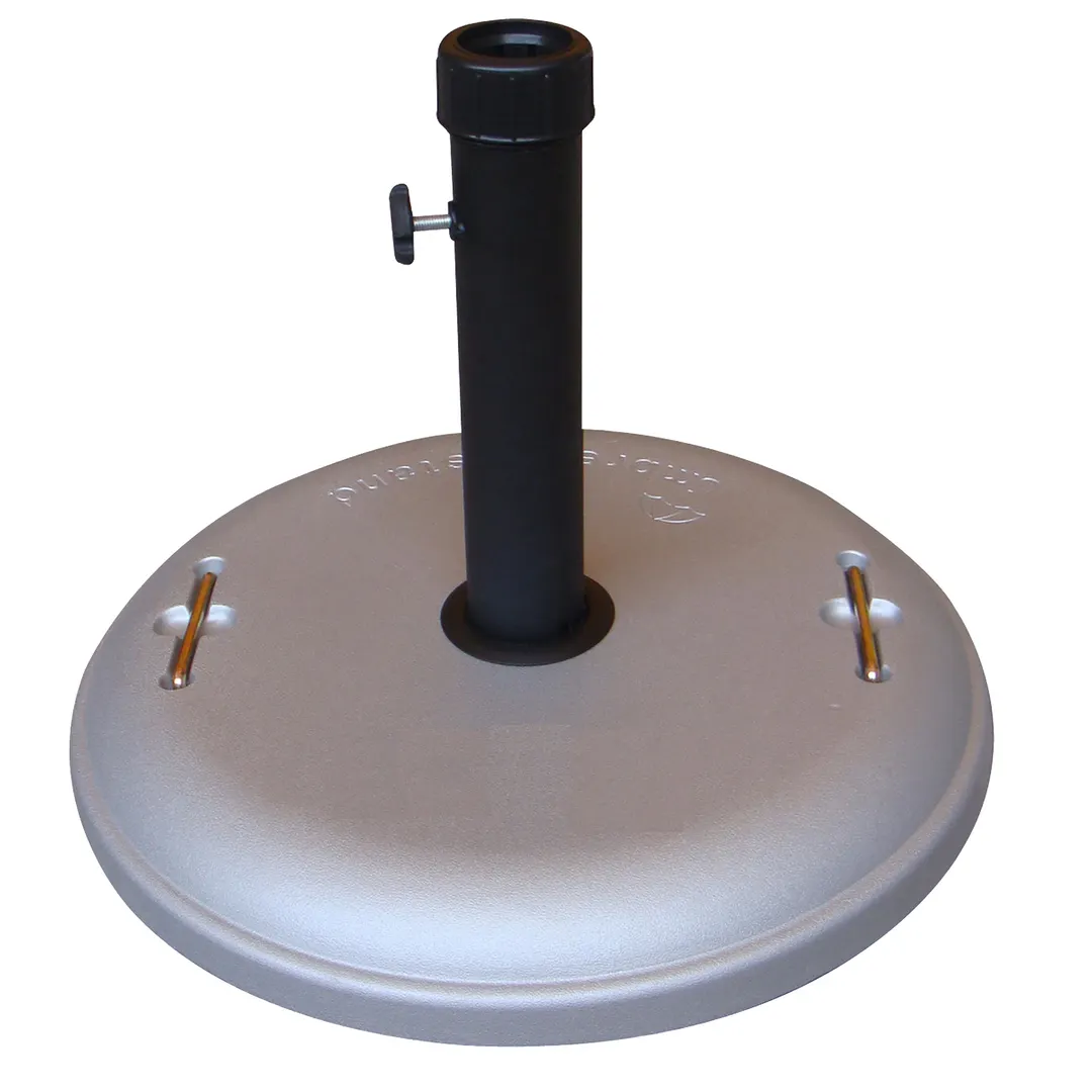Plantation Prestige 2239848-01 Umbrella Base, 48 lb., round, steel handles, powder-coated stem, poly-crete