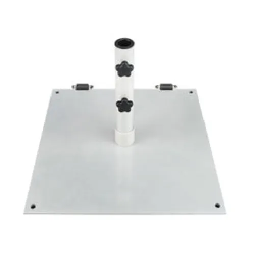 Plantation Prestige Commercial Furniture LLC 2239875-01 Umbrella Base, Free‑Standing Square 24" x 24", 75 lb., Steel Plate with Wheels for Outdoor Dining