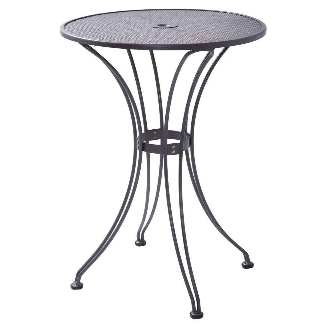 Plantation Prestige 2344736-01 Butterfly Round Bar Height Table, 36" Dia, 40" H, 16‑Gauge Steel, Umbrella Hole