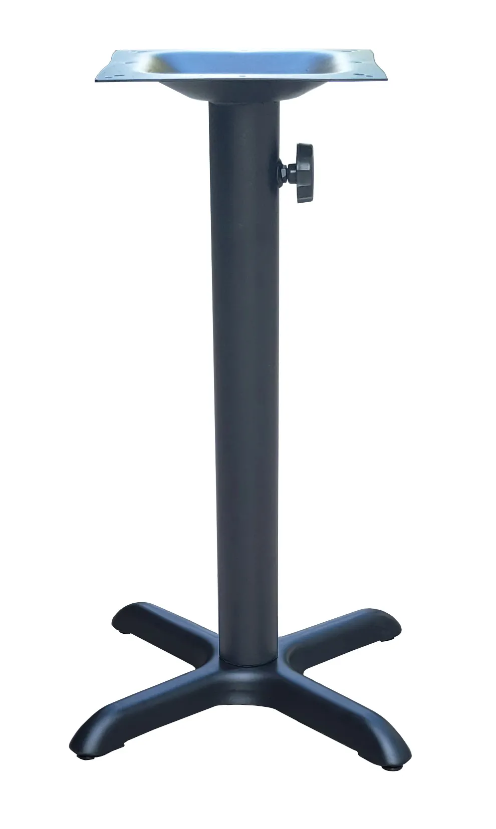 Plantation Prestige 2392700-0150 Table Base, 22" x 22" X‑Base, Black Finish, 3" Steel Column, fits 35" tops