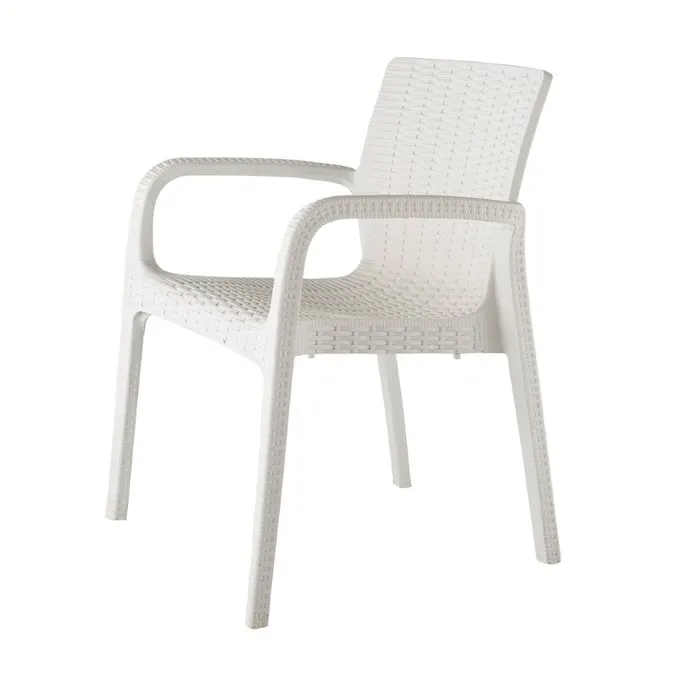 Plantation Prestige 2761100-02 - Stackable Arm Chair, Resin Frame, Weather‑Resistant, Seating for Patios