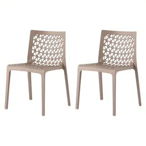 Plantation Prestige 2770700-02 Rosemary Side Chair, Stackable Outdoor Resin, 18in Seat Height