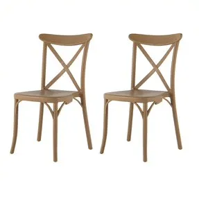 Plantation Prestige 2790700-02 Alys Side Chair, Stackable Resin Chair, Weather‑Resistant Frame, 18‑inch Seat