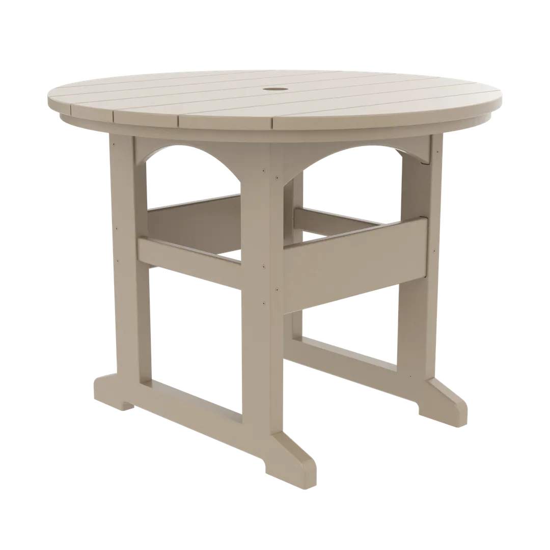 Plantation Prestige 3214000-01 UPGRD - Outdoor Round Table 40" Dia, Durawood, Patio Seating