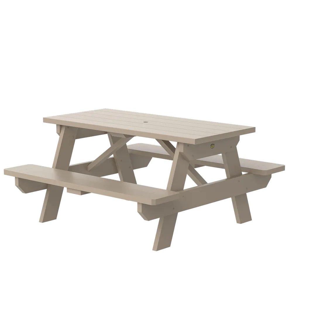 Plantation Prestige 3215961-01 UPGRD - Durawood Outdoor Picnic Table, Rectangular 59" x 61", Commercial