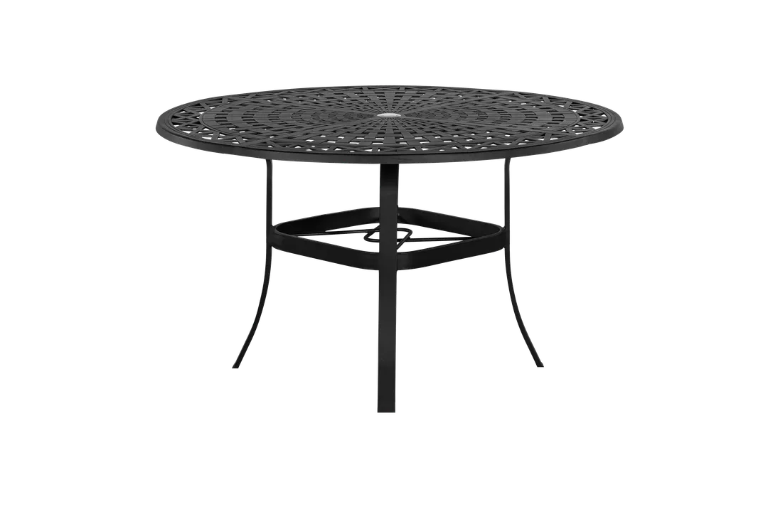 Plantation Prestige 4564800-01 Outdoor Table, 48" Round Woven Top, Aluminum Frame, Made to Order