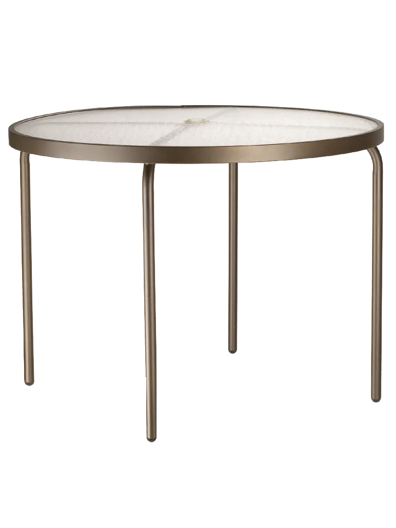 Plantation Prestige 4574200-01 Table, 42" W Aluminum Frame, Powder Coated, 27" H Plastic Top, 36-47" Width