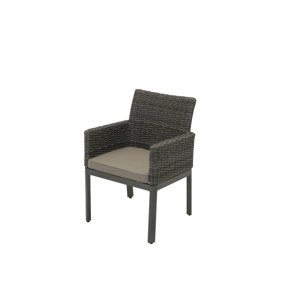 Plantation Prestige 8561100-0240432 Santa Cruz Dining Chair, 23" W x 25" D x 33" H, Wicker, Sunbrella® Cushions