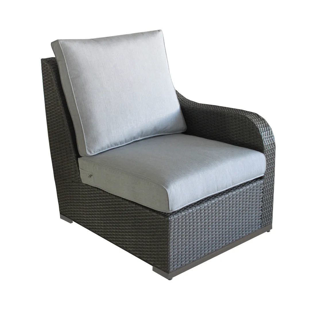 Plantation Prestige 8770400 - Sofa Section, Dark Gray Wicker, Sunbrella®, Frame, 78" L x 36" W
