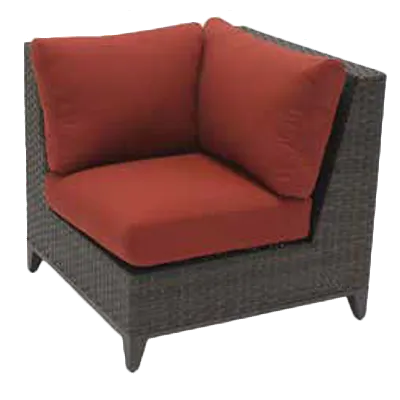 Plantation Prestige 8790100-015407 Corner Sofa, Sunbrella® cushions, wicker, aluminum frame, lounge seating