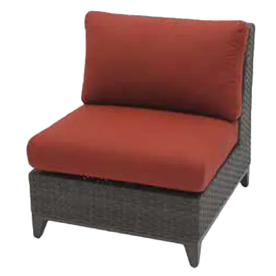 Plantation Prestige 8790200-025407 Savannah Middle Sofa Section, Sunbrella cushions, wicker, rust-free frame