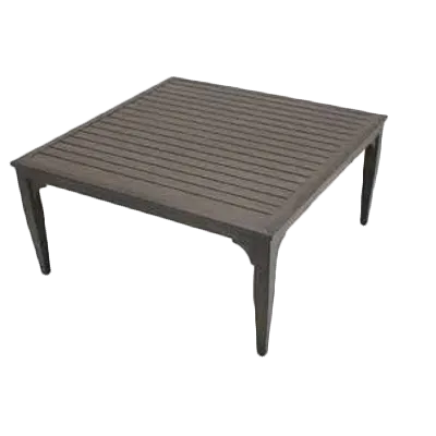 Plantation Prestige 8794040-0167 Savannah Coffee Table, 40" W x 40" D x 20" H Aluminum Chestnut Low Table