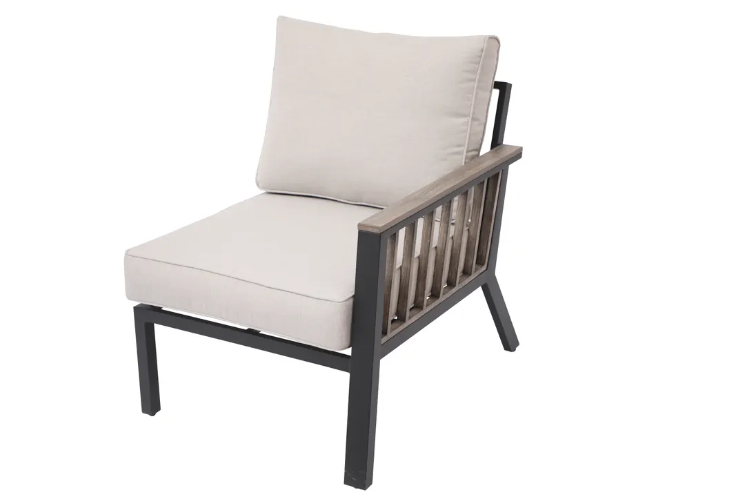Plantation Prestige 8820400-0140433 - Lounge Left Hand Section, Frame, Arm Slats, Sunbrella Cushions, Modular