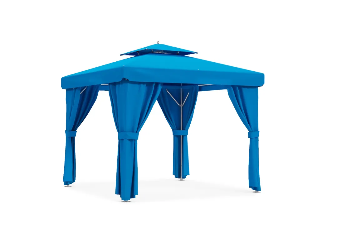 Plantation Prestige 9500-01 GRC Canopy 10' x 10', Frame, 2" Corner Posts, 8" Stem, Curtains, Upholstery