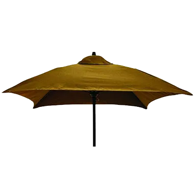 Plantation Prestige 9602-01 GRA Promenade Market Umbrella, 6 ft Square, Aluminum Pole, Push‑Up Pin, A Fabric