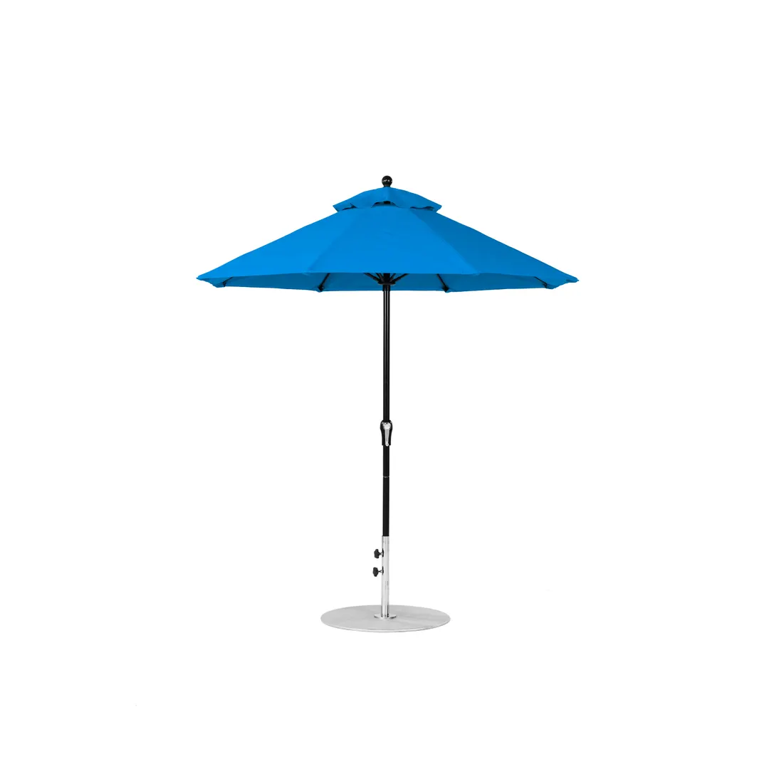 Plantation Prestige Commercial Furniture 9919CL-01 GRA Montego Market 9 ft Octagon Patio Umbrella with 1-1/2" Diameter Two‑Piece Aluminum Pole, Crank Lift, Grade A UV‑Resistant Fabric