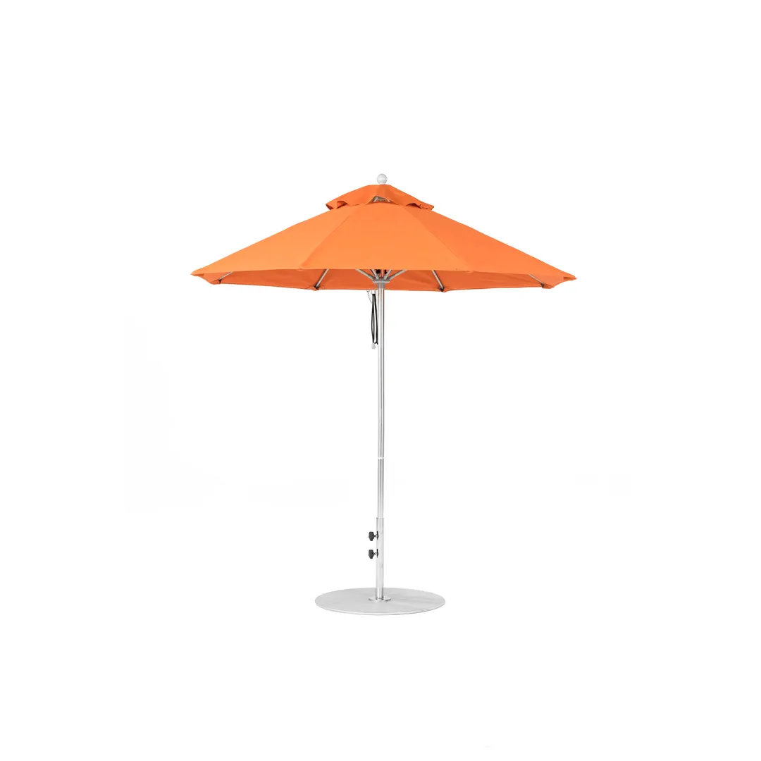 Plantation Prestige 9919PL-01 GRC 9 ft Octagon Umbrella, 1-1/2" Aluminum Pole, Pulley Lift, Locking Pin, Grade C Fabric