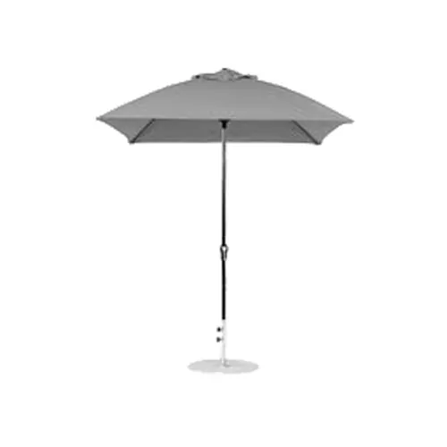 Plantation Prestige Commercial Furniture 9965CL-01 GRB Montego Market 6-1/2 ft Square Patio Umbrella, Grade B Fabric, 1-1/2" Aluminum Pole with Crank Lift
