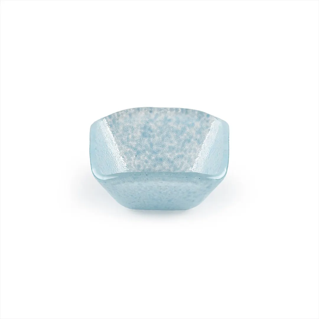 Turgla 02-047-06BBL Glass Ramekin, 2.25" x 1.5" Square, 2 oz Capacity, Blue Glass