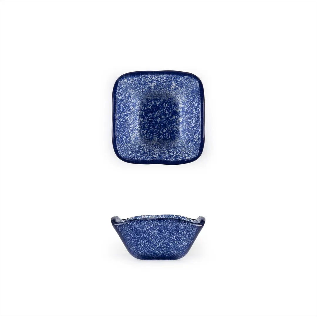 Turgla 02-047-06CBL Glass Ramekin, Square 2.25" x 1.5" H, 2 Oz Capacity, Blue Glass