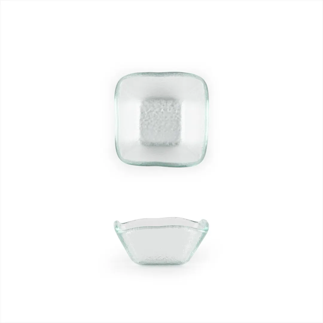 Turgla 02-047-06CLR Glass Ramekin, Square 2.25" x 1.5" Clear Glass, 2 oz Capacity